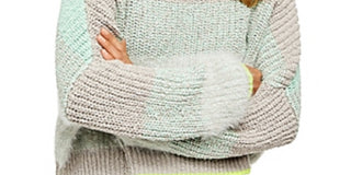 Free People Women's Sunbrite Cropped Sweater Gray Size Small