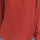 Karen Kane Women's Split-Neck Blouse Rustcopper Size X-Large