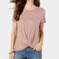 Style & Co Women's Twist-Front Top Bright Red Size Large