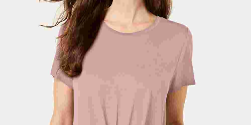 Style & Co Women's Twist-Front Top Bright Red Size Large