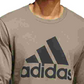 Adidas Men's Logo Long-Sleeve T-Shirt Beige Size X-Large
