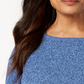 Karen Scott Women's Long Sleeve Jewel Neck T-Shirt Top Blue Size Petite Small
