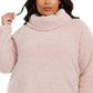 Style & Co Women's Plus Size Cowlneck Faux Sherpa Sweater Red Size 2X