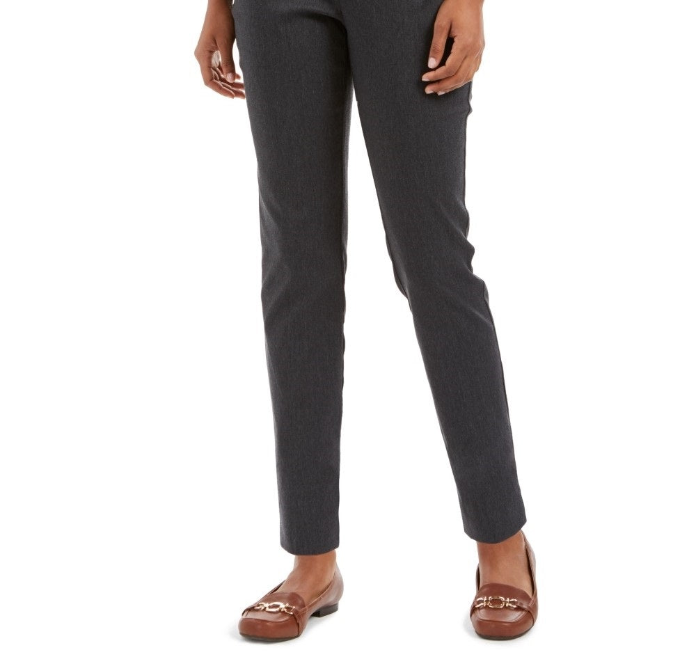 Charter Club Women's Chelsea Tummy Control Skinny-Leg Ankle Pants Gray Size 16