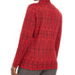 Karen Scott Women's Long Sleeve Mock Neck Top Red Size Petite Large