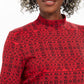 Karen Scott Women's Long Sleeve Mock Neck Top Red Size Petite Large