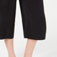 Maison Jules Women's Single Pleat Tie Front Wide Leg Pants Black Size XX-Small