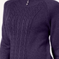 Karen Scott Women's Mock Neck Cable Knit Sweater Purple Size Petite L