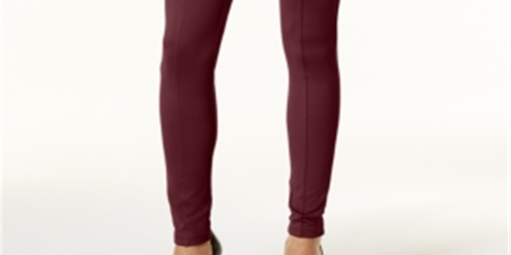 Style & Co Women's Seam Front Ponte Knit Leggings Berry Jam Size PP