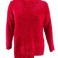 Karen Scott Women's V Neck Chenille Sweater Red Size Petite Small