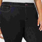 INC International Concepts Women's Plus Denim Tummy Slimming Flare Jeans Blue Size Petite Small