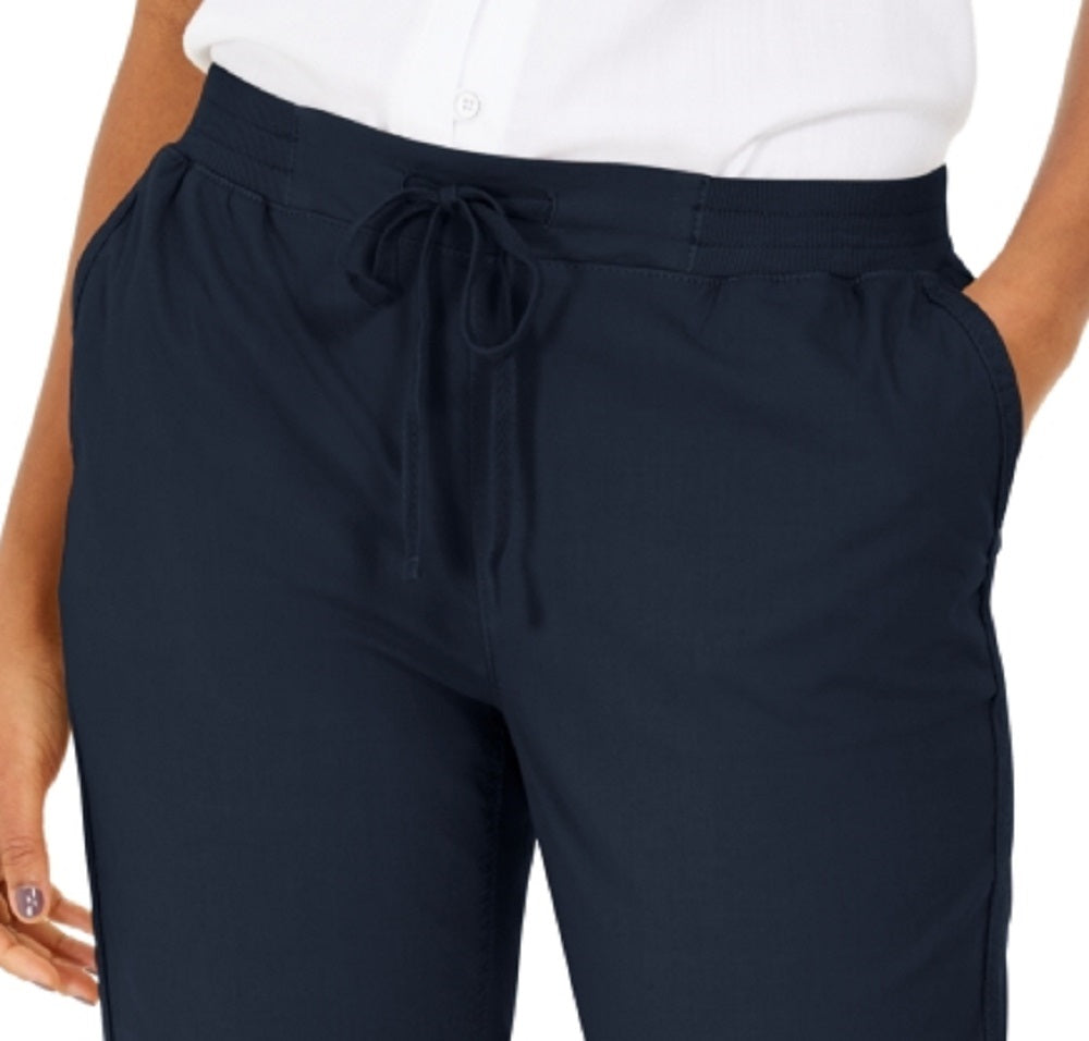 Style & Co Women's Pull On Cuffed Utility Pants Blue Size 8