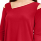 Alfani Women's Asymmetrical Cut Out Top Red Size Petite Large