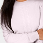 Karen Scott Women's Cable Knit Crewneck Sweater Pink Ice Size -Petite XL