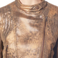 We The Free Women's Snake Skin Fenix Vegan Faux Leather Snake Print Moto Coat Brown Size Small