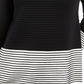 Charter Club Women's Colorblocked Ottoman Sweater Black Size X-Large