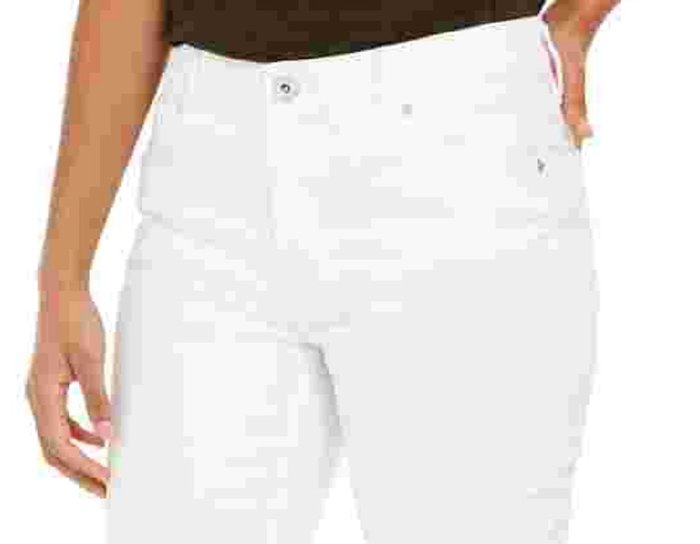 Style & Co Women's Modern Straight Mid Rise Jeans White Size 10