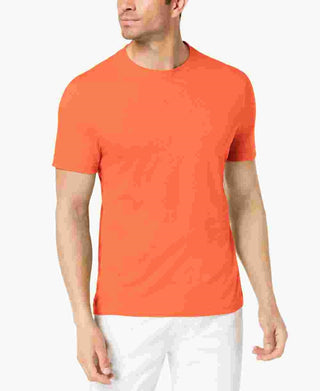 Club Room Men's T-Shirt Exotic Crewneck Short Sleeve Tee Orange Size X-Large