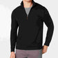 Tasso Elba Men's Black V Neck Classic Fit Quarter-Zip Sweater Black Size Medium