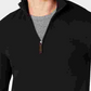 Tasso Elba Men's Black V Neck Classic Fit Quarter-Zip Sweater Black Size Medium
