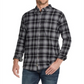 Weatherproof Men's Plaid Collared Dress Shirt Black Size XXX-Large