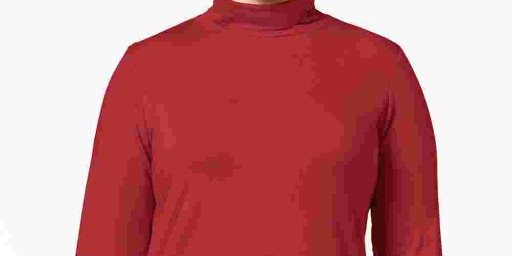 JM Collection Women's Red Solid Long Sleeve Turtle Neck Blouse Top Red Size 2X