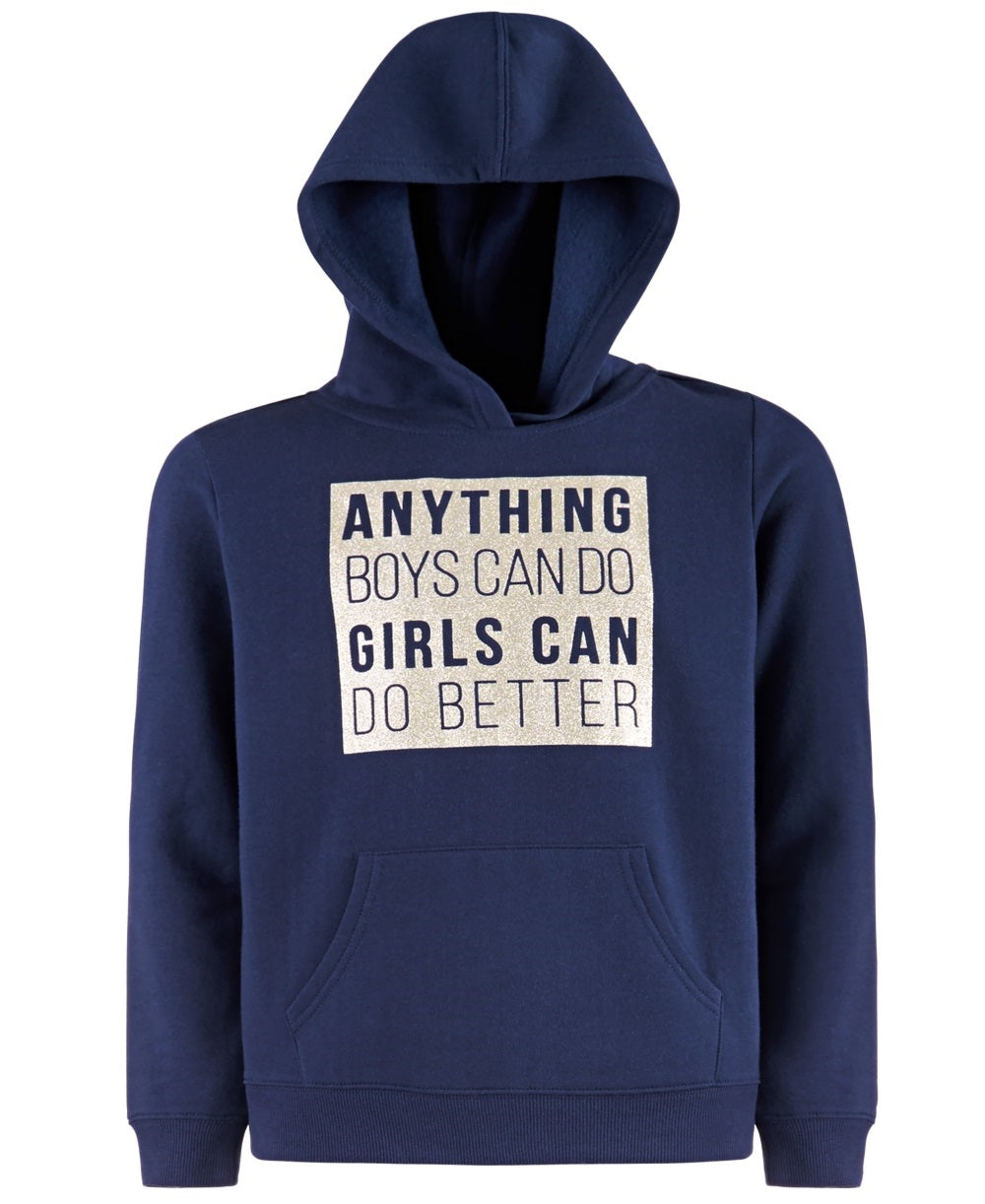 Ideology Big Girl's Graphic Print Hoodie Navy Size Small