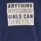 Ideology Big Girl's Graphic Print Hoodie Navy Size Small