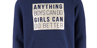 Ideology Big Girl's Graphic Print Hoodie Navy Size Small
