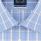 Eagle Men's Plaid Collared Dress Shirt Blue Size 17.5X32X33