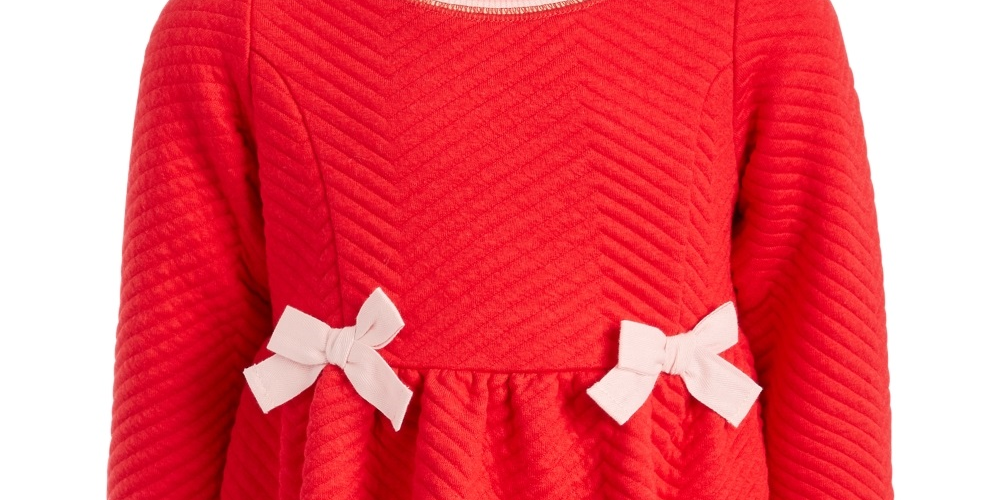 First Impressions Baby Girl's Quilted Dress Red Size 24 Months