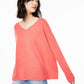 Charter Club Women's V-Neck Pure Cashmere Sweater Red Size Small