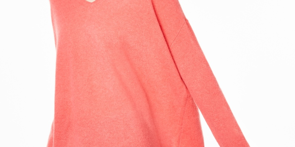 Charter Club Women's V-Neck Pure Cashmere Sweater Red Size Small