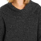 Style & Company Women's Textured Long Sleeve Cowl Neck Sweater Gray Size Petite Medium