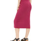 Free People Women's Textured Below the Knee Pencil Skirt Purple Size Small