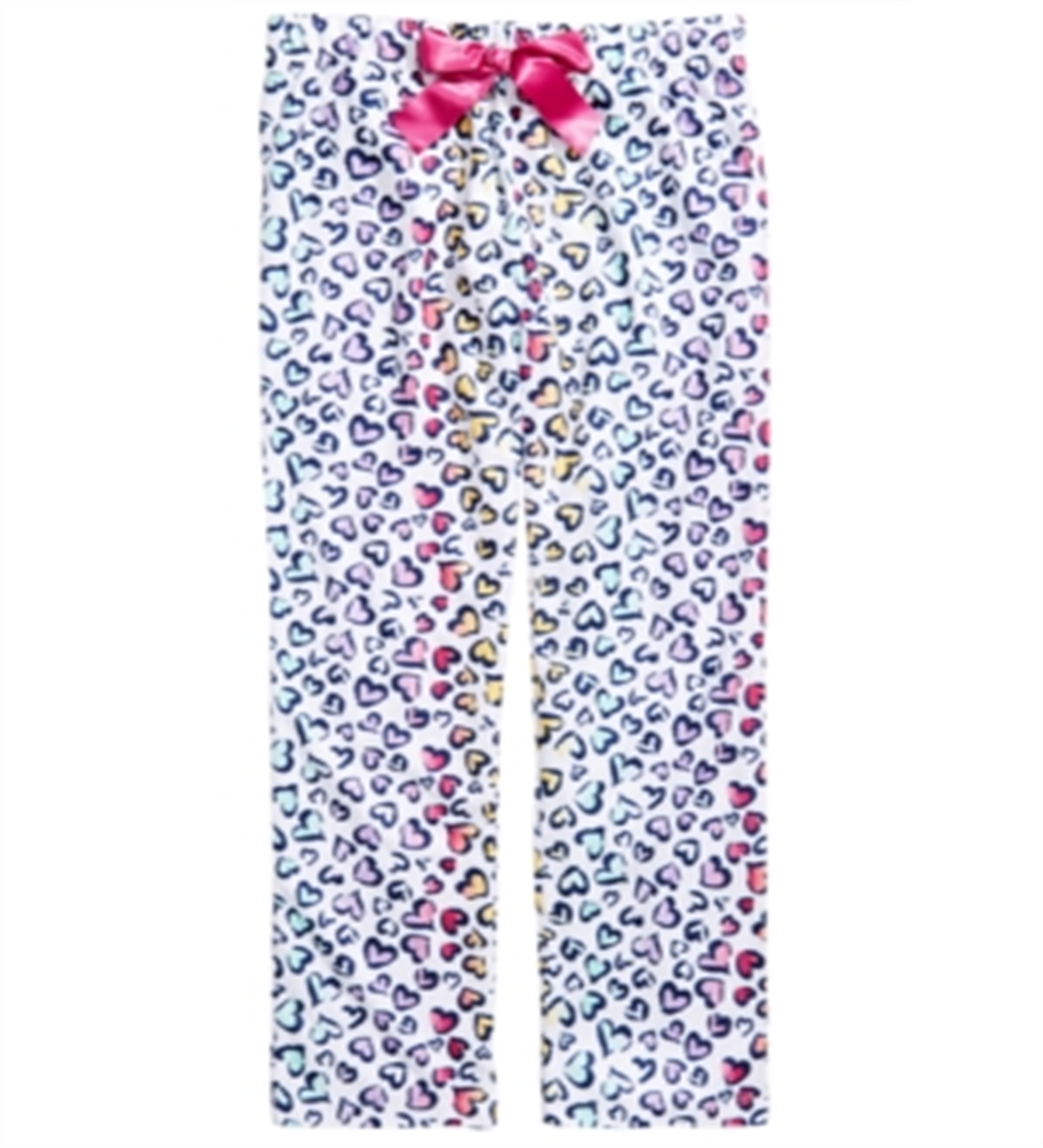 Max & Olivia Little & Big Girl's Heart Print Pajama Pants Multi Size S 6/6X