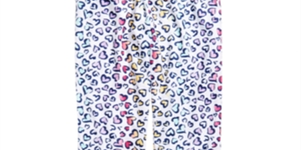 Max & Olivia Little & Big Girl's Heart Print Pajama Pants Multi Size S 6/6X