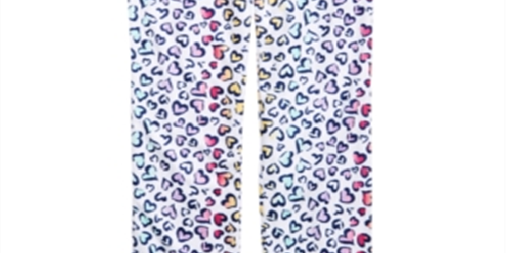 Max & Olivia Little & Big Girl's Heart Print Pajama Pants Multi Size S 6/6X