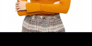 Free People Women's Bit of Lace Ribbed Layering Pullover Top Brown Size Medium