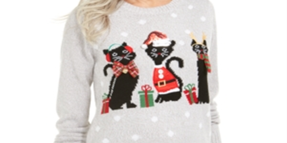 Karen Scott Women's cozy cute Sweater Gray Size Petite L