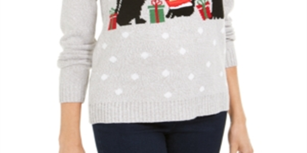 Karen Scott Women's cozy cute Sweater Gray Size Petite L