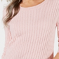 Karen Scott Women's CableKnit Scoop Neck Sweater Pink Rose  Size -Petite L