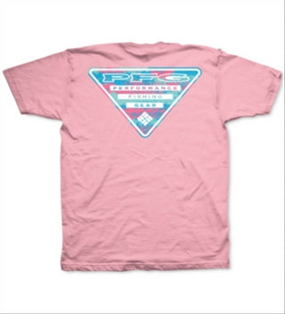 Columbia Men's Pfg Heche Logo Graphic T-Shirt Pink Size L
