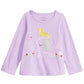 First Impressions Infant Girl's Long Sleeve Elephant T-Shirt Purple Size 3-6MOS