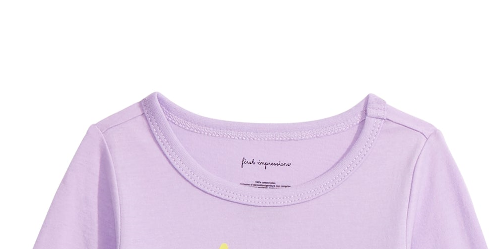 First Impressions Infant Girl's Long Sleeve Elephant T-Shirt Purple Size 3-6MOS