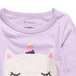 First Impressions Kid's Baby Girls Cotton Caticorn Peplum Hem T-Shirt Purple Size 6-9