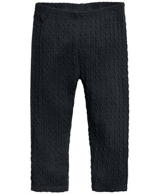First Impressions Kid's Baby Girls Textured Leggings Black Size 18