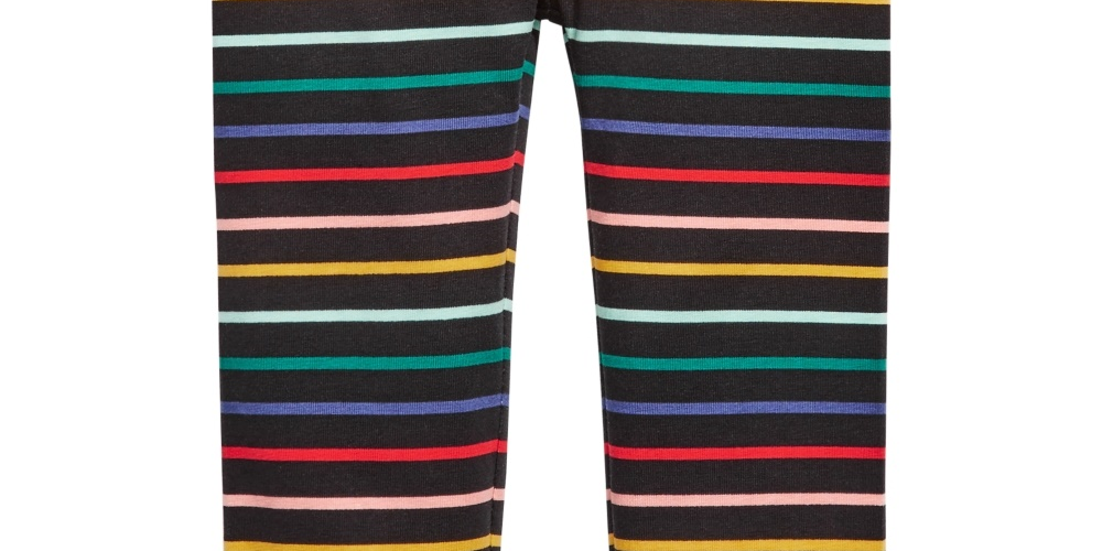 First Impressions Kid's Baby Girls Striped Leggings Black Size 18