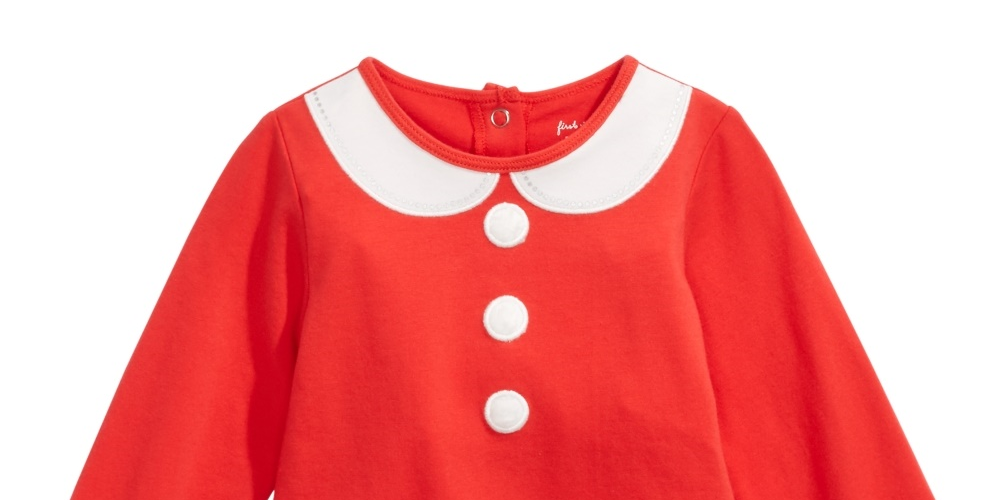 First Impressions Kid's Baby Girls Mrs. Claus Bodysuit Red Size Newborn