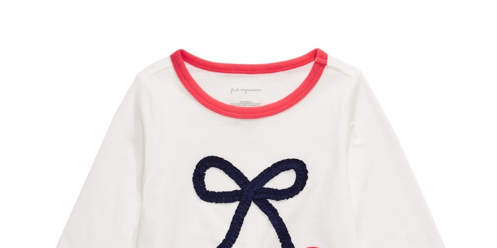 First Impressions Kid's Baby Girls Cherries Print Cotton T-Shirt White Size 24